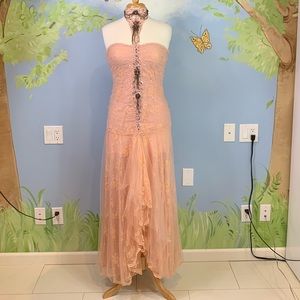 Orna Farho Pink Haltered Dress Altered
